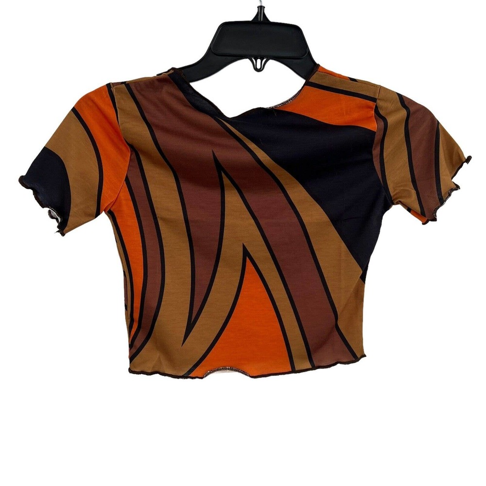 Daisy Street Patterned Crop Top Size‎ 2 New